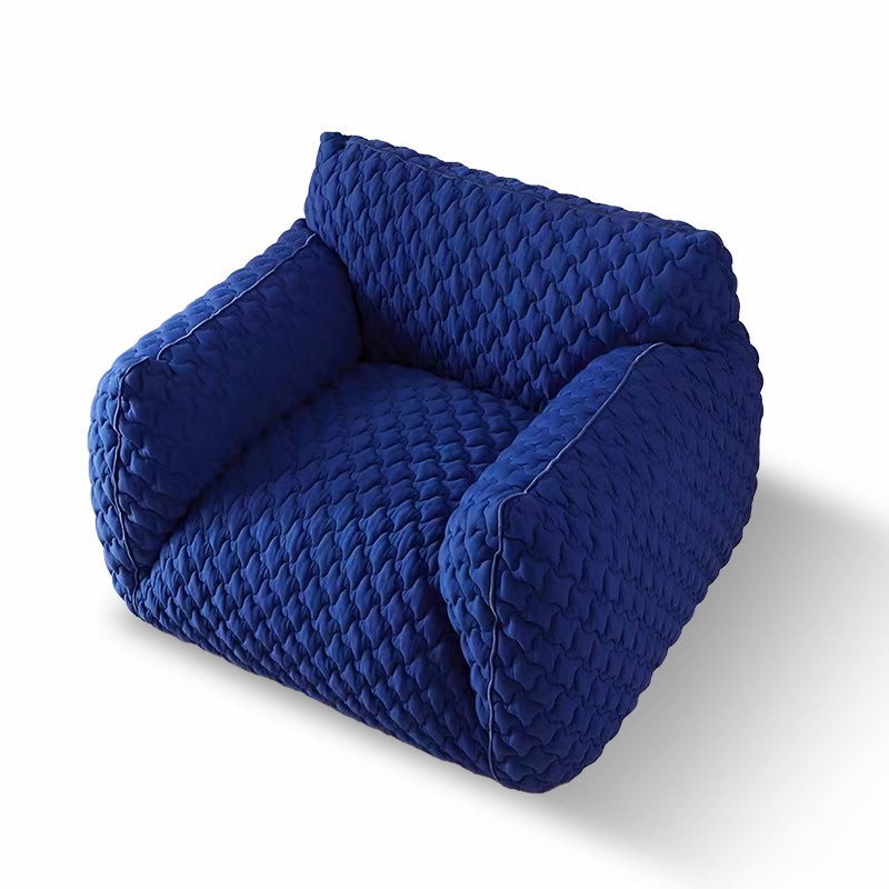 Modern Blue Fabric Lazy Sofa – Italian Minimalist Bean Bag Lounge Chair