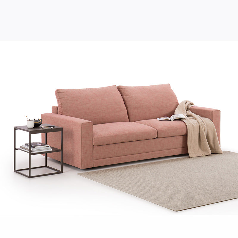Luxurious Pink Velvet Sofa Bed – Multifunction Armchair with Mattress & Desk