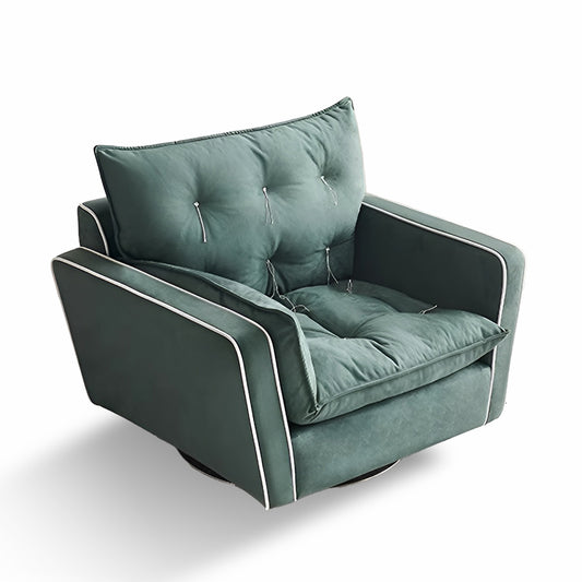 Luxury Swivel Lounge Armchair – Metal Base Single Sofa Chair