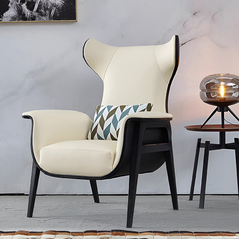 PU Leather Mid-Century Chair – Recliner Lounge with Matching Ottoman