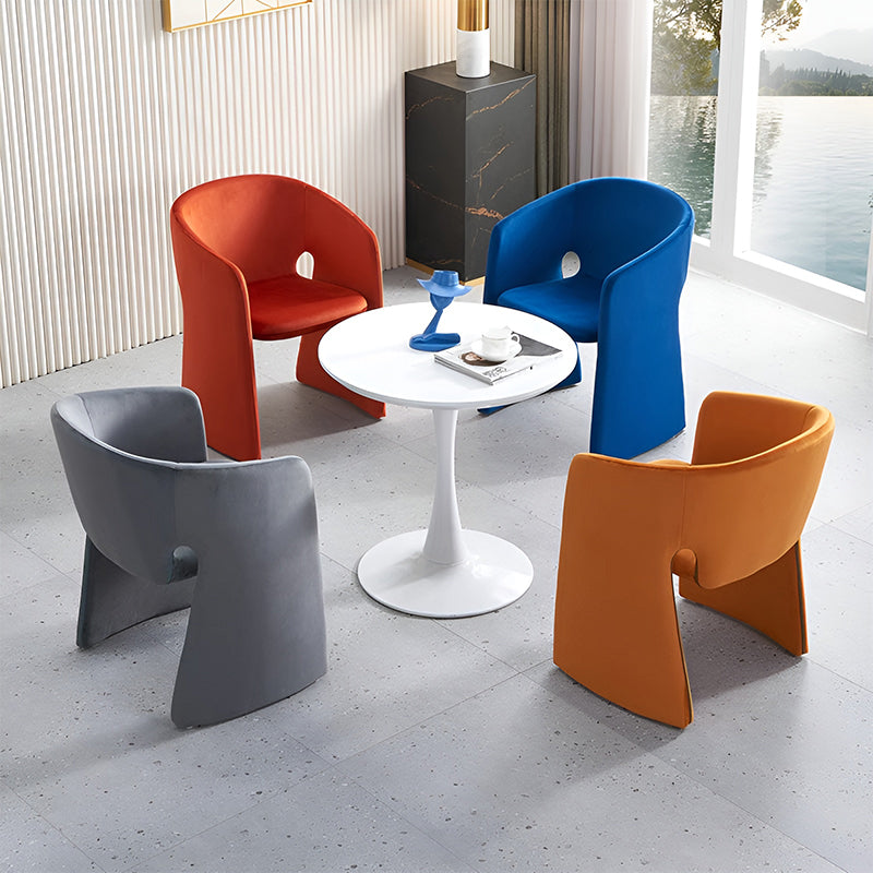 Nordic Leather Dining Chair – Modern Luxury Armchair for Hotel & Home