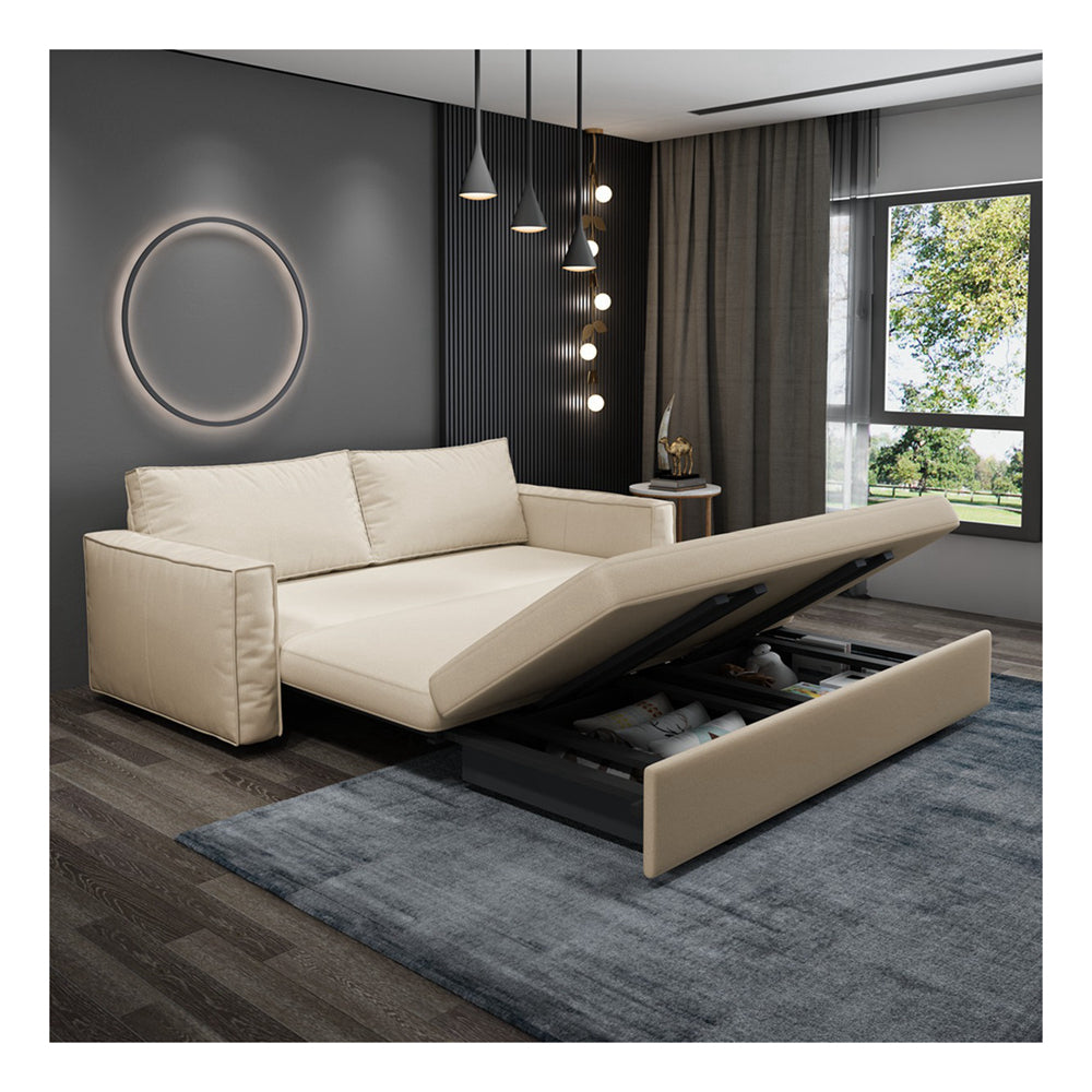 Velvet Folding Sofa Bed with Storage – Modern Convertible Sleeper Chair