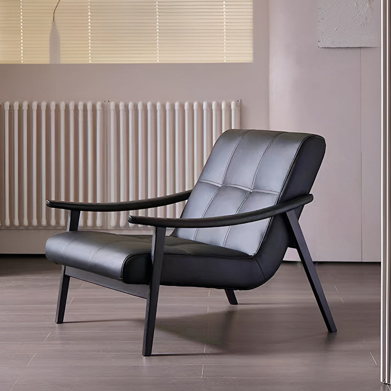 Italian Designer Vintage Leather Chair – Modern Simple Single Sofa