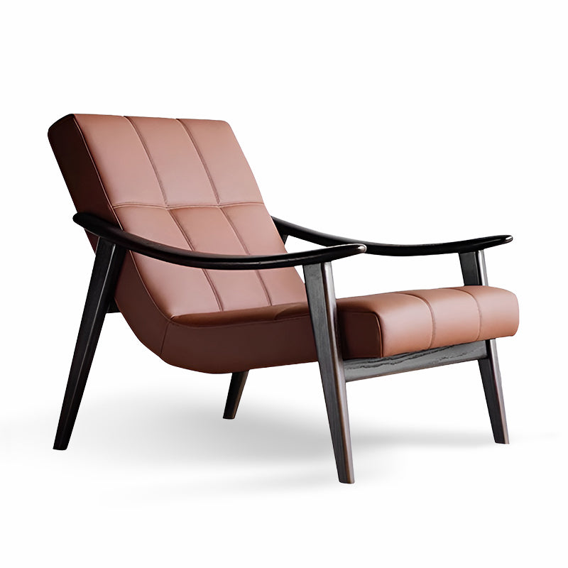 Italian Designer Vintage Leather Chair – Modern Simple Single Sofa