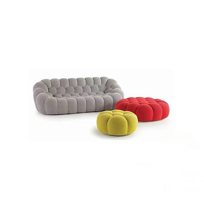 Italian Bubble Curved Sofa – Minimalist French Designer Cloth Couch