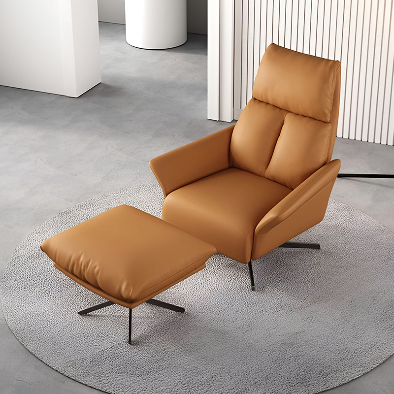 Manual Leather Lazy Chair – Modern Recliner Sofa for Home Living Room