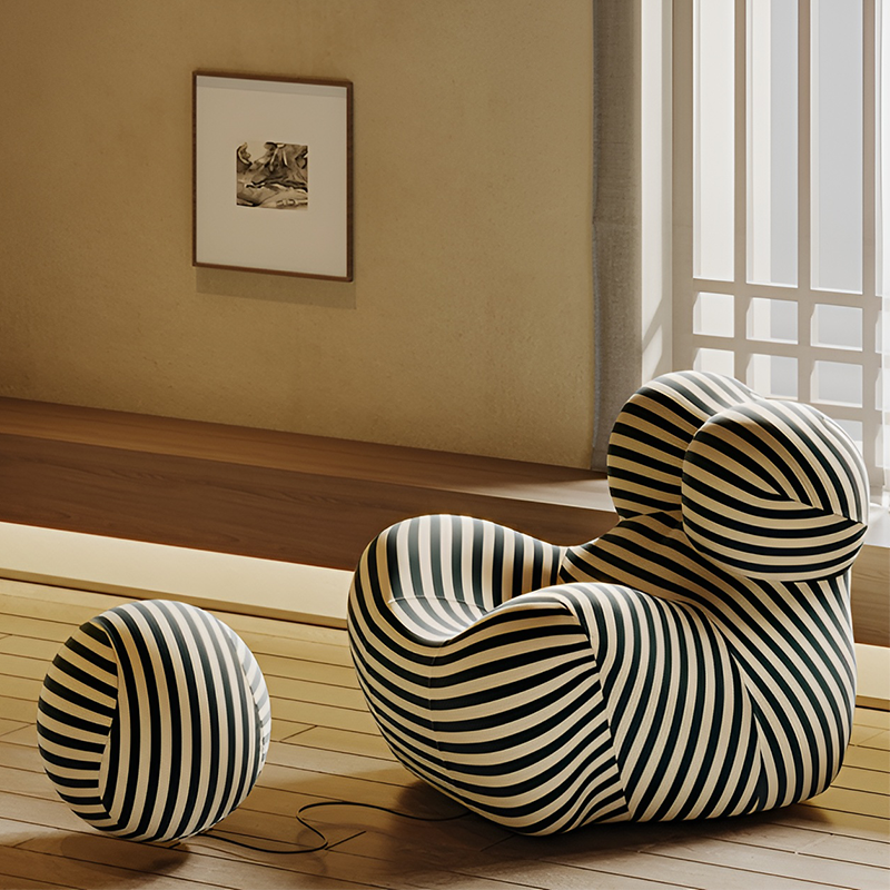 Modern Fabric Bean Bag Sofa – Lazy Reclining Lounge Chair