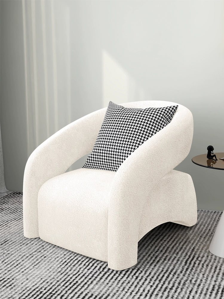 Light Luxury Lazy Sofa Curved Leisure Chair Shaped Chair Tiger Chair