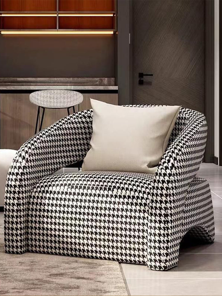 Light Luxury Lazy Sofa Curved Leisure Chair Shaped Chair Tiger Chair