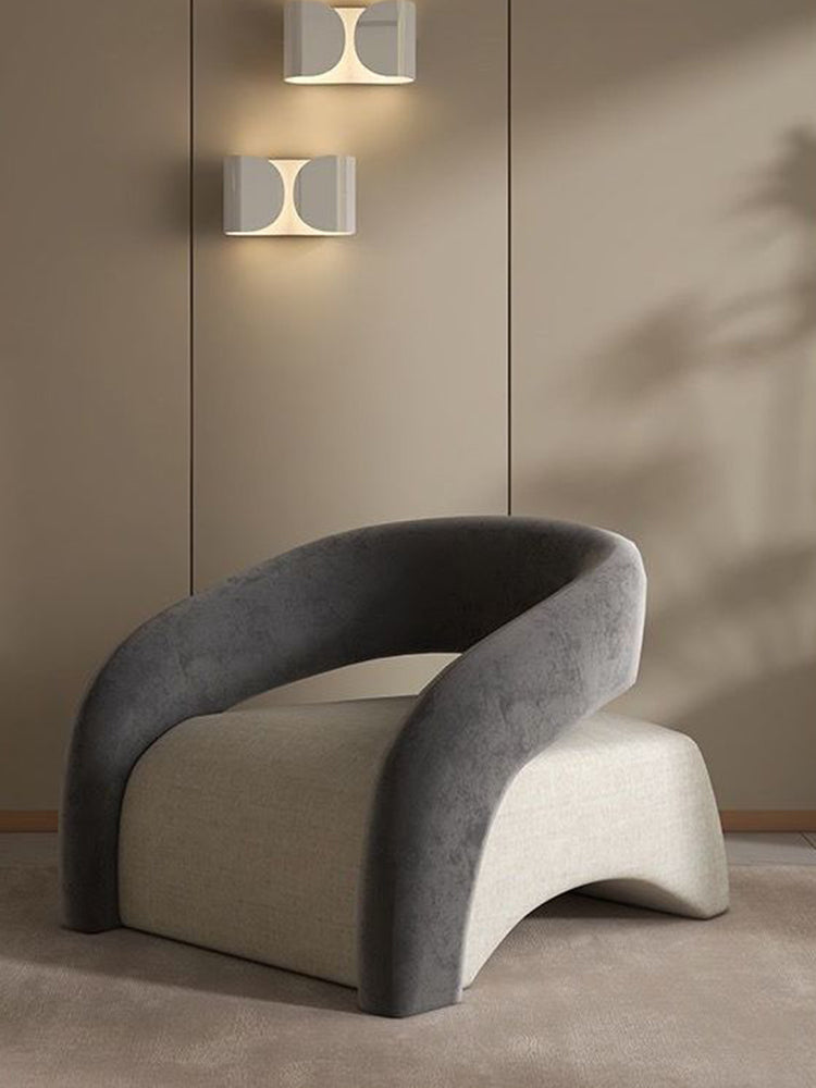 Light Luxury Lazy Sofa Curved Leisure Chair Shaped Chair Tiger Chair