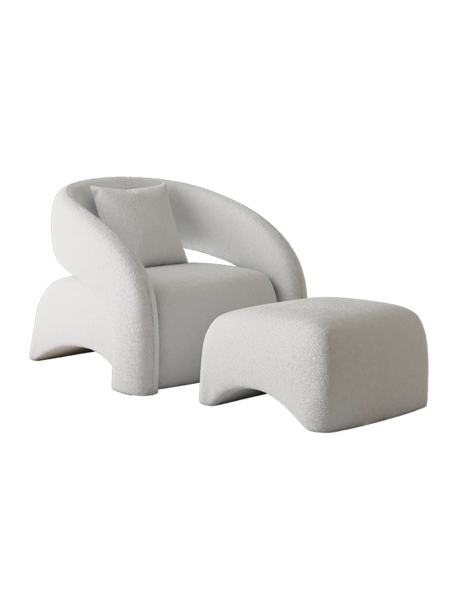 Light Luxury Lazy Sofa Curved Leisure Chair Shaped Chair Tiger Chair