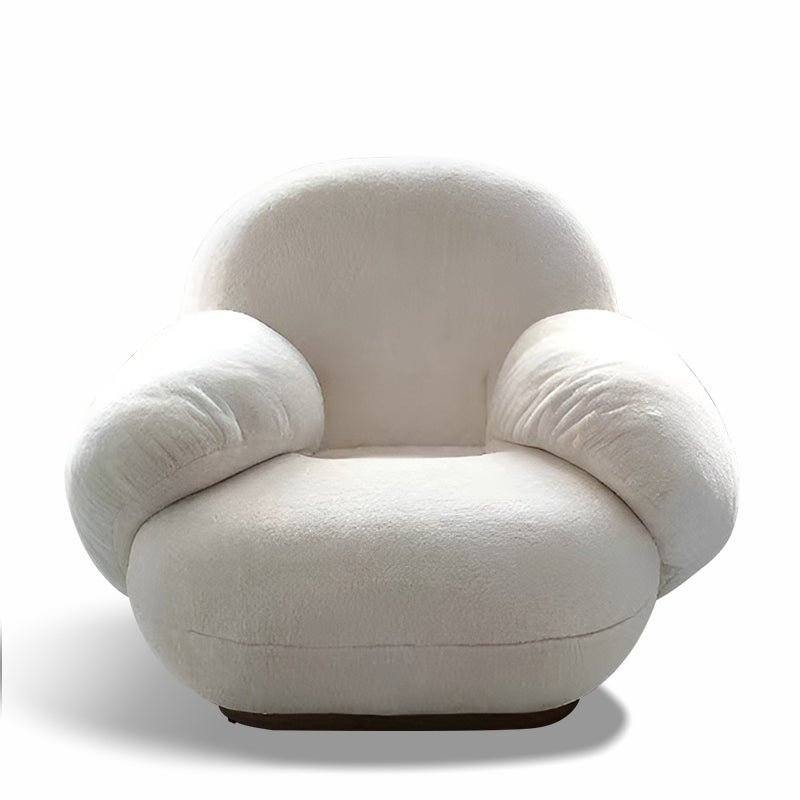 Luxury Angora Wool Floor Sofa – Modern Single Armchair for Home