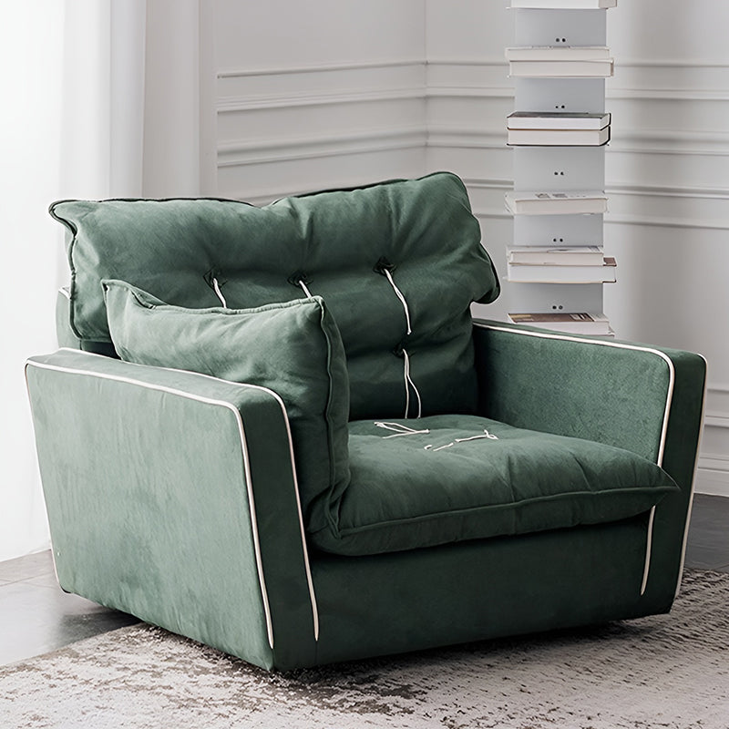 Luxury Swivel Lounge Armchair – Metal Base Single Sofa Chair