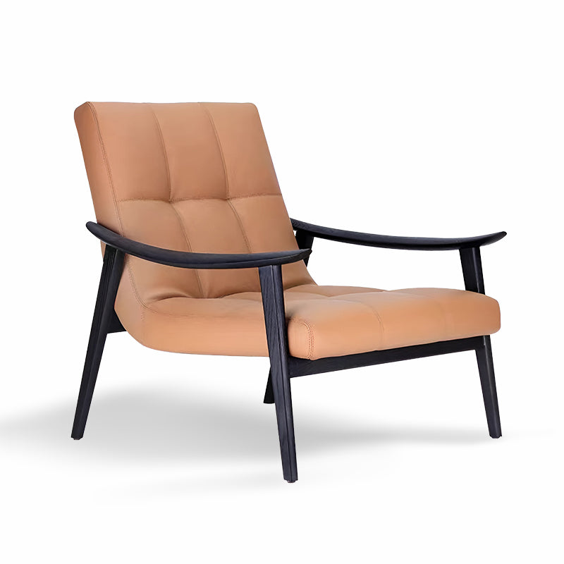 Italian Designer Vintage Leather Chair – Modern Simple Single Sofa