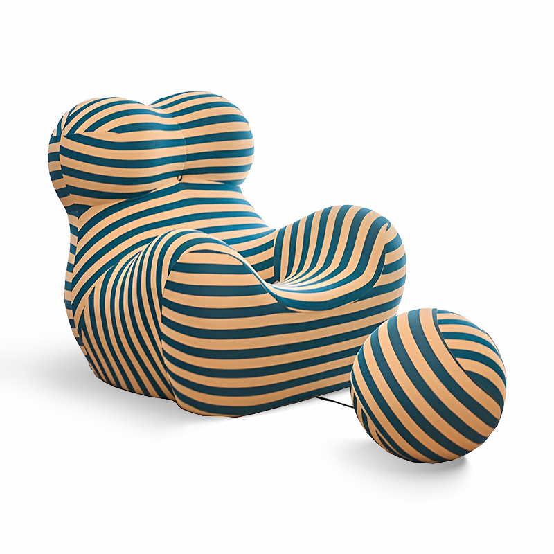 Modern Fabric Bean Bag Sofa – Lazy Reclining Lounge Chair