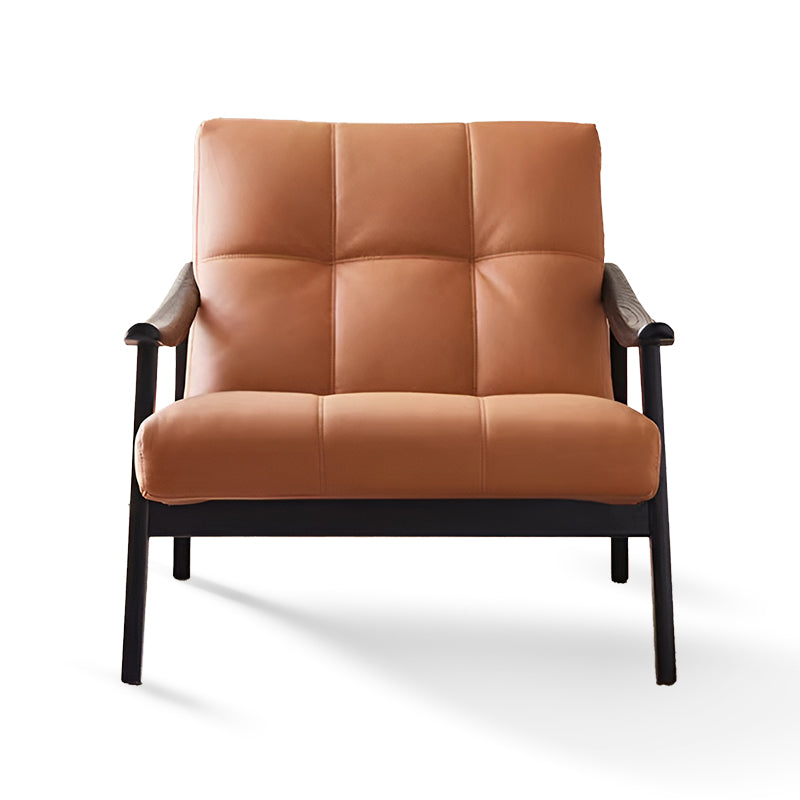 Italian Designer Vintage Leather Chair – Modern Simple Single Sofa