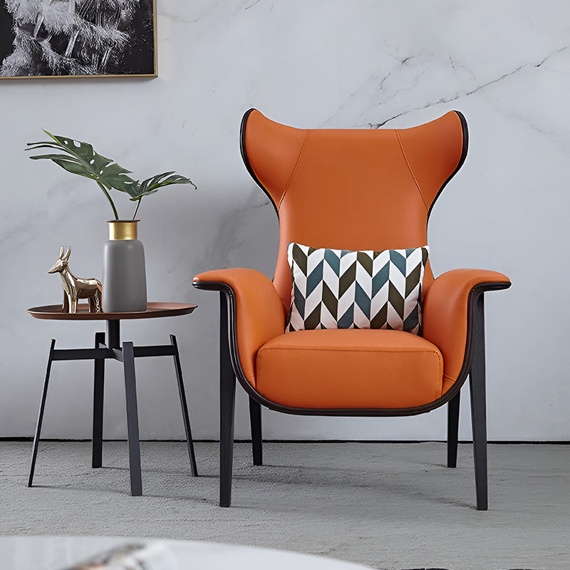 PU Leather Mid-Century Chair – Recliner Lounge with Matching Ottoman