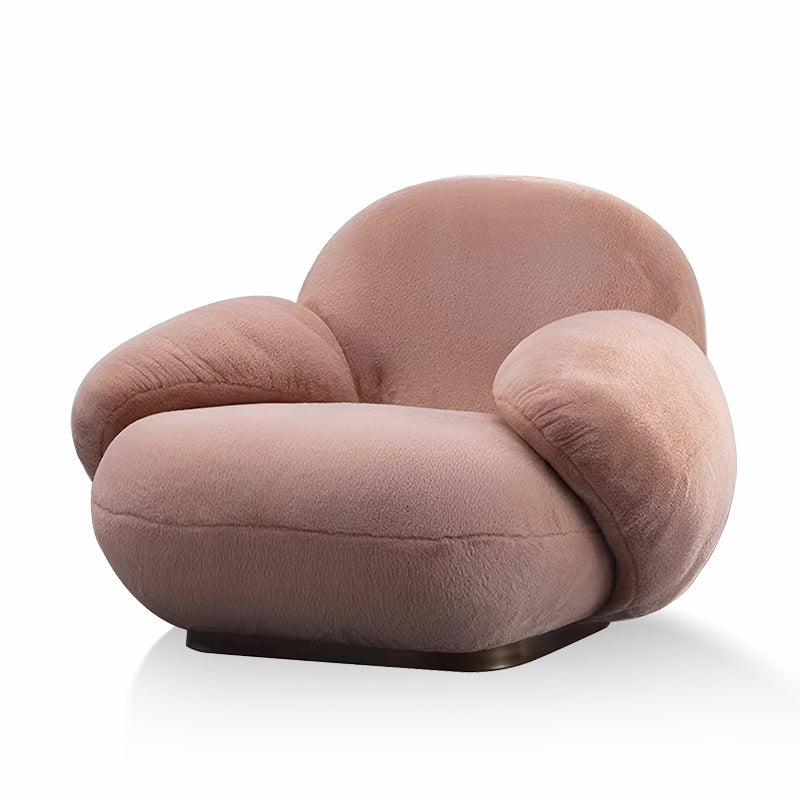 Luxury Angora Wool Floor Sofa – Modern Single Armchair for Home