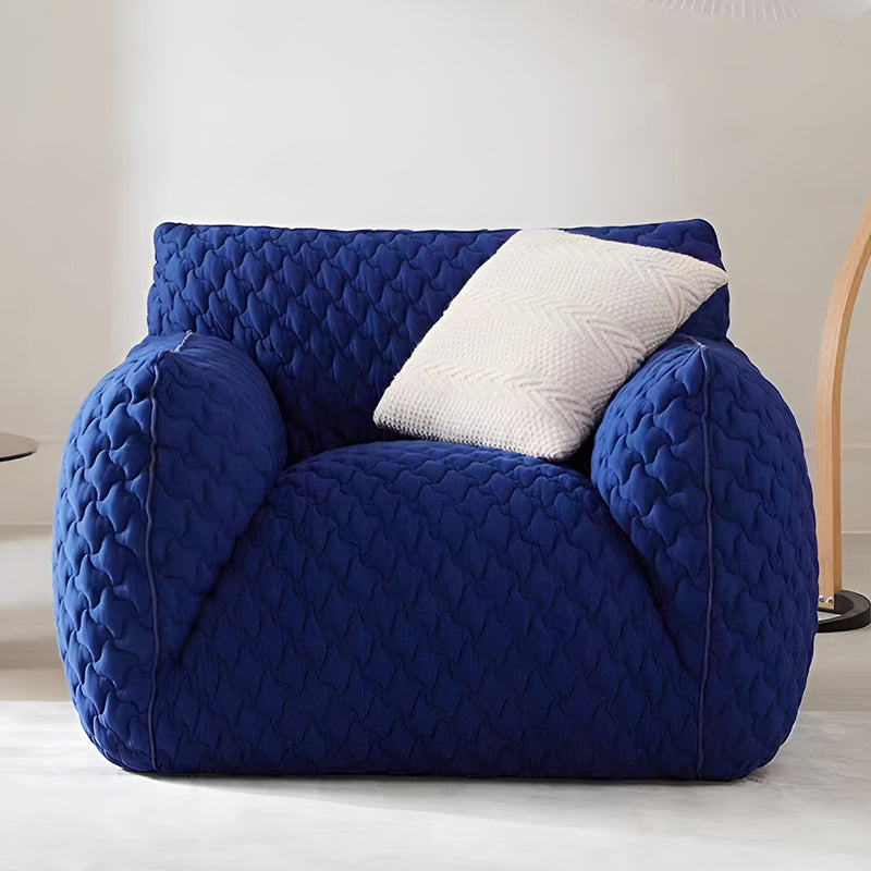 Modern Blue Fabric Lazy Sofa – Italian Minimalist Bean Bag Lounge Chair