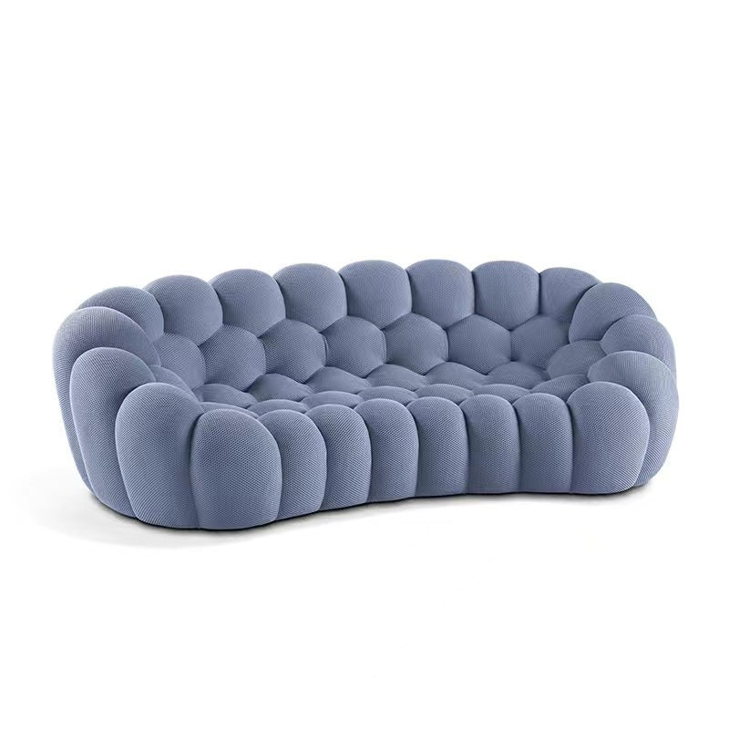 Italian Bubble Curved Sofa – Minimalist French Designer Cloth Couch
