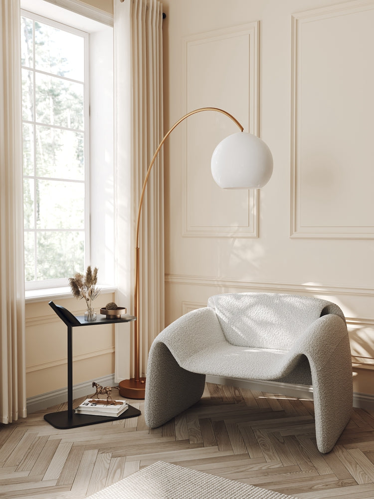 Minimalist Lazy Sofa – Fabric Lounge Chair for Small Space Living Rooms