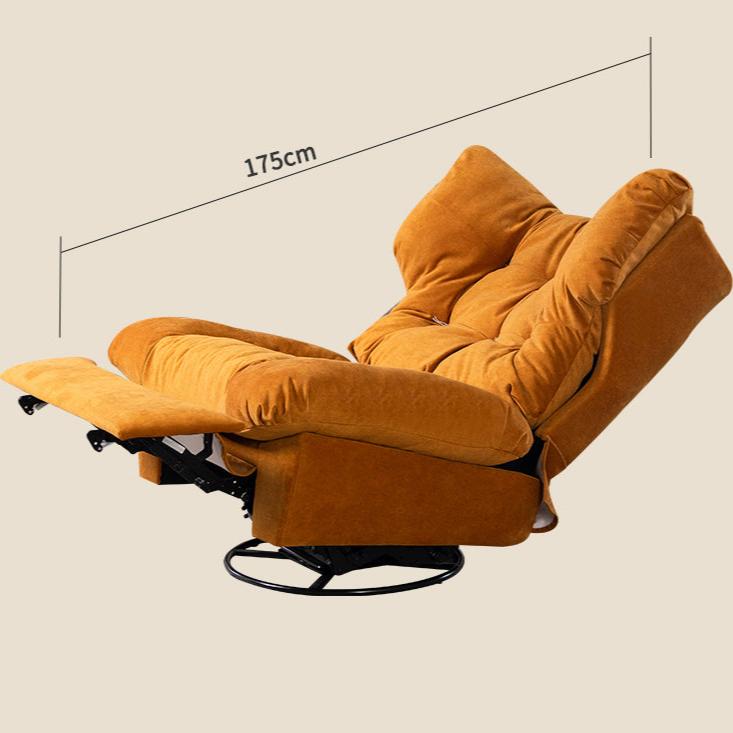 Functional Reclining Velvet Armchair - Adjustable Swivel Rocking Chair