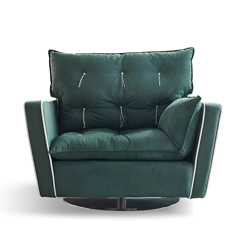 Luxury Swivel Lounge Armchair – Metal Base Single Sofa Chair