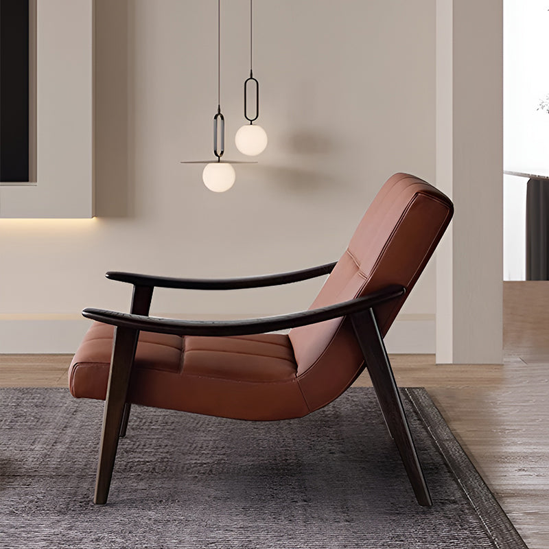 Italian Designer Vintage Leather Chair – Modern Simple Single Sofa