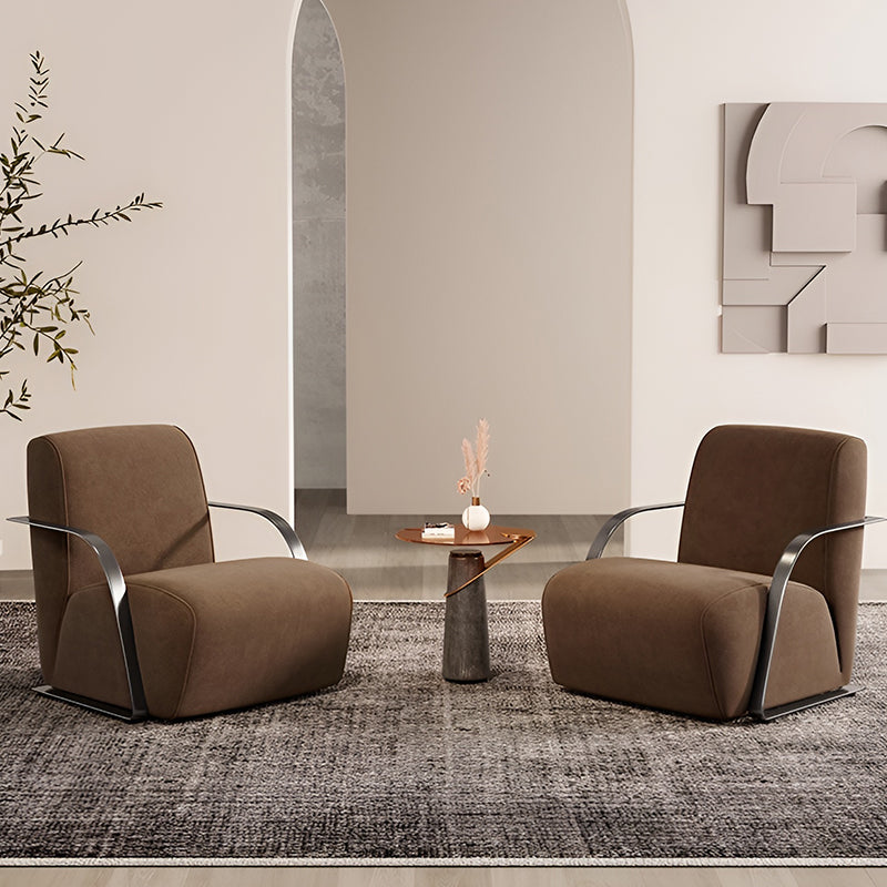 Modern Houndstooth Armchair – Nordic Single Sofa Chair for Living Room