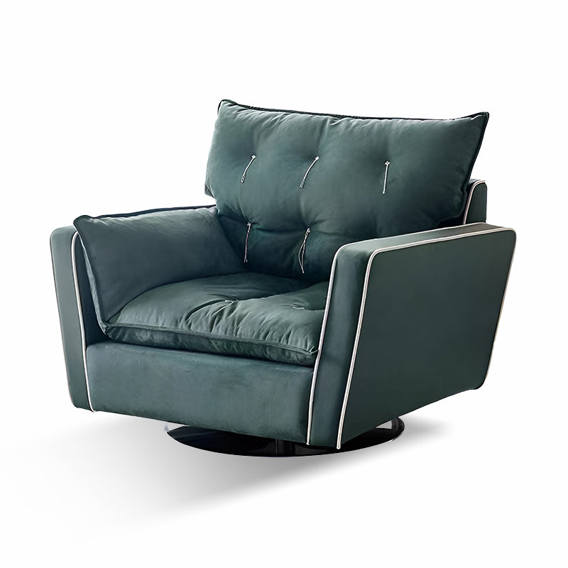 Luxury Swivel Lounge Armchair – Metal Base Single Sofa Chair