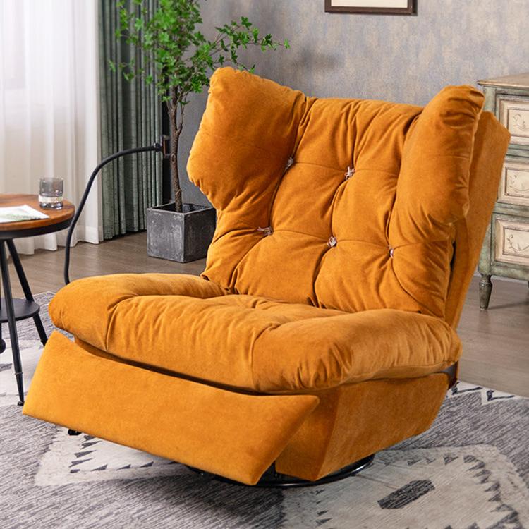 Functional Reclining Velvet Armchair - Adjustable Swivel Rocking Chair