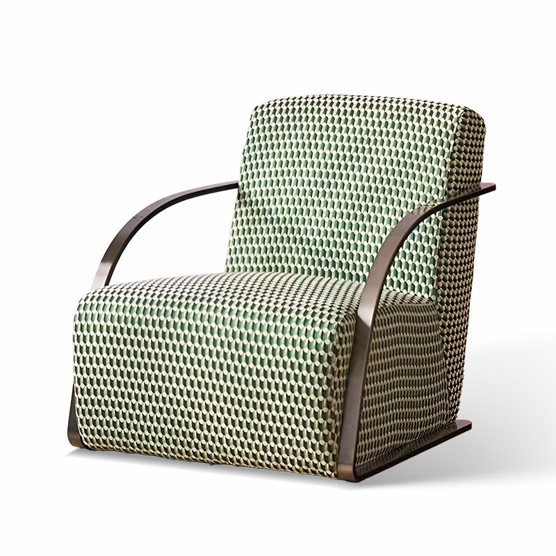 Modern Houndstooth Armchair – Nordic Single Sofa Chair for Living Room