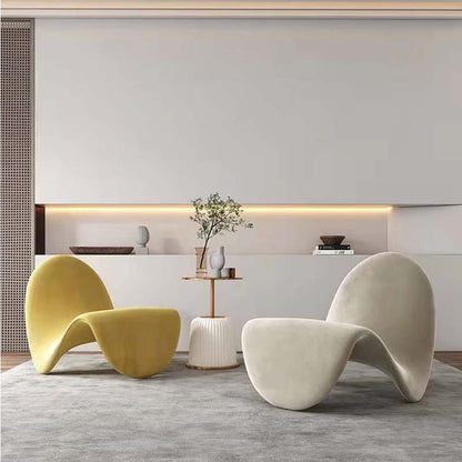 Italian Tongue Chair – Nordic Arc Sofa with Ergonomic Backrest for Home