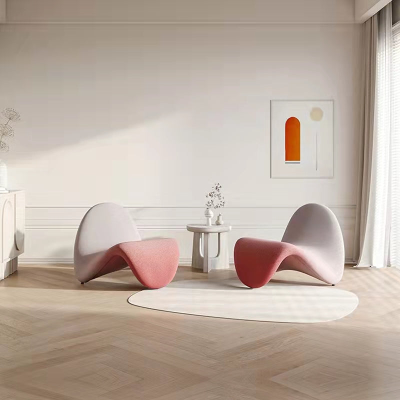 Nordic Network Red Tongue Chair Итальянский диван-кресло с одной тканью Lazy Arc