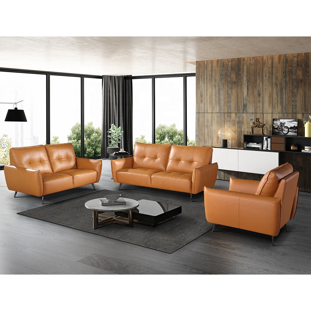 1+2+3 Seater Sectional Sofa - Leather Sofa Set for Living Room