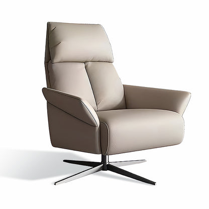 Manual Leather Lazy Chair – Modern Recliner Sofa for Home Living Room