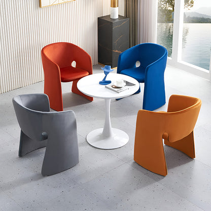 Nordic Leather Dining Chair – Modern Luxury Armchair for Hotel & Home