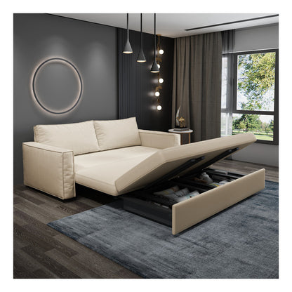 Velvet Folding Sofa Bed with Storage – Modern Convertible Sleeper Chair