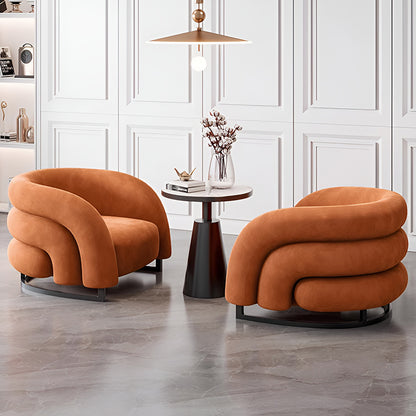 Nordic Velvet Armchair – Steel Leg Single Sofa Chair for Living Room
