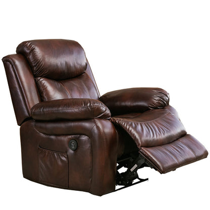 Electric Heated Massage Recliner Chair – Leather Sofa for Home Theater