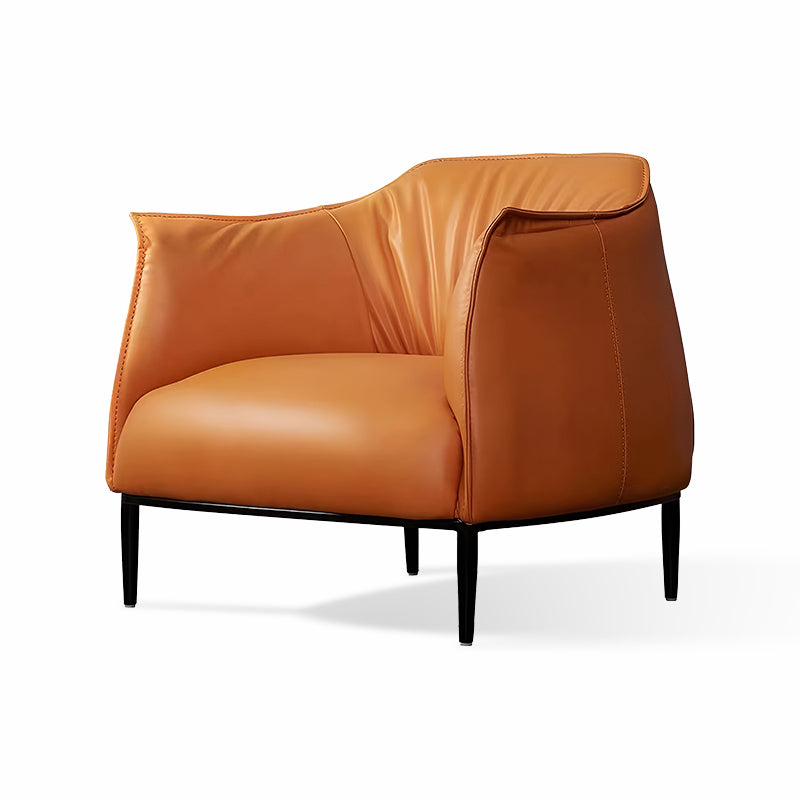 Modern Nordic Leather Armchair - Luxury Minimalist Designer Single Sofa