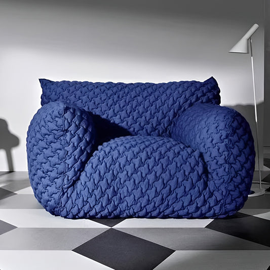 Modern Blue Fabric Lazy Sofa – Italian Minimalist Bean Bag Lounge Chair