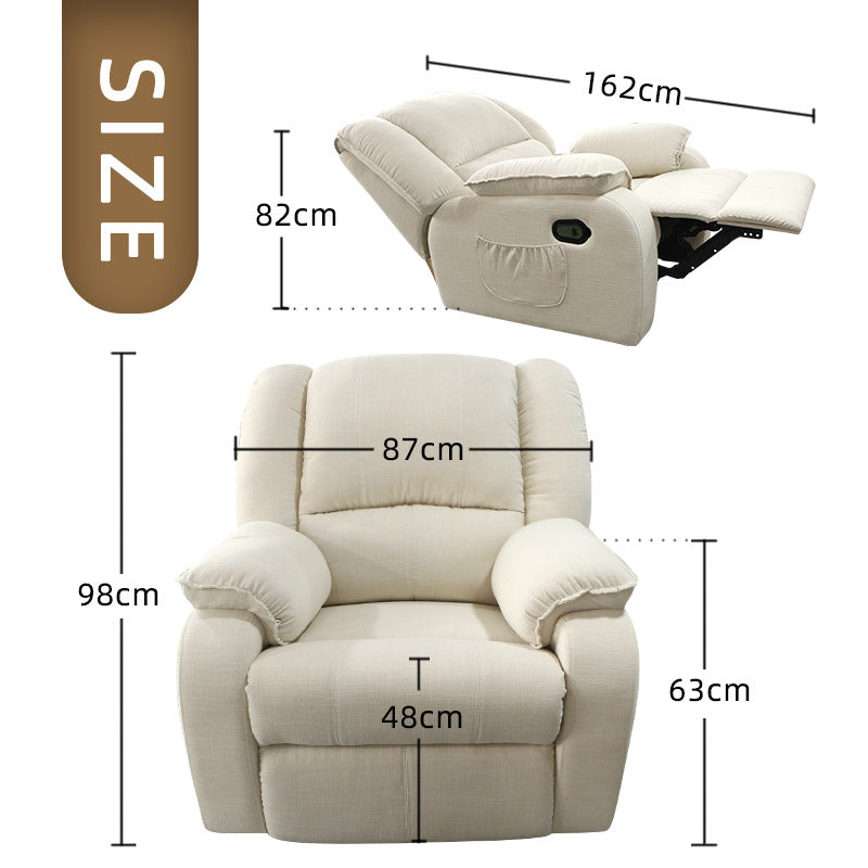 Home Living Room Reclining Office Chair Single Recliner Sofa