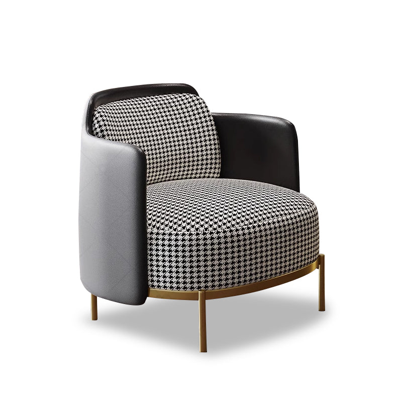 ODM Luxury Accent Chair - Modern Fabric Single Sofa with Lattice Design