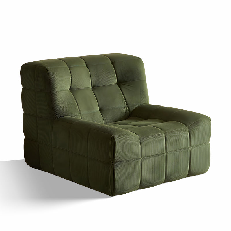 Custom Corduroy Velvet Sofa Chair - Armless Lounge Single Seat