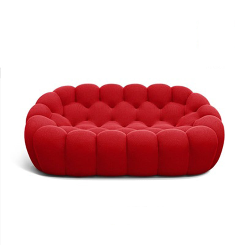 Minimalist French Rochburg Italian Bubble Football Designer Art Curved Cloth Sofa