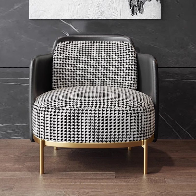 ODM Luxury Accent Chair - Modern Fabric Single Sofa with Lattice Design