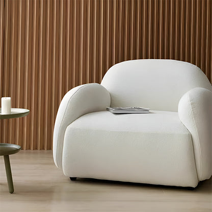 Modern Italian Design Fabric Sofa – Comfortable Single Chair for Living Room