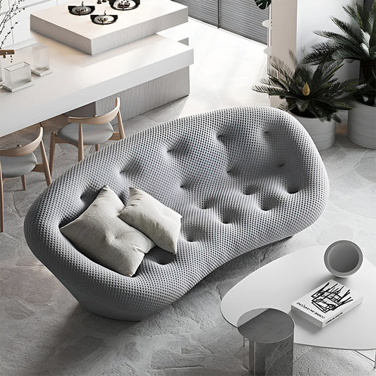 Modern Shell Back Sofa – Nordic Style High Back Foam Couch
