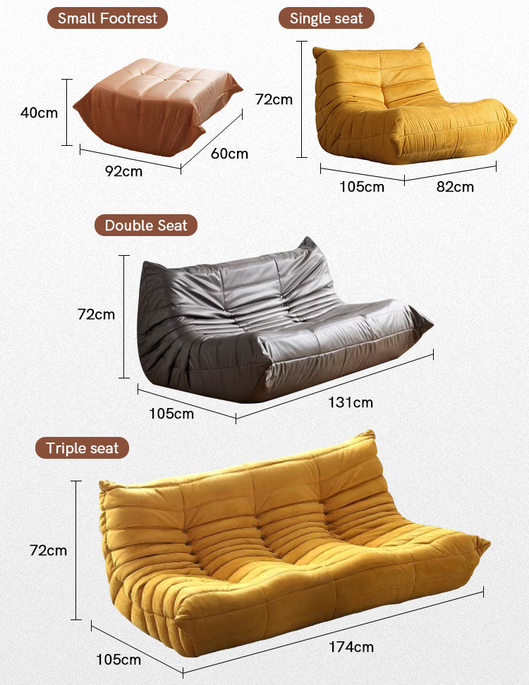 Fireside Chair Soft Suede Lounge Chair Lazy Floor Sofas Accent Bean Bag Couch For Living Room Corner Chairs Bedroom Salon Office